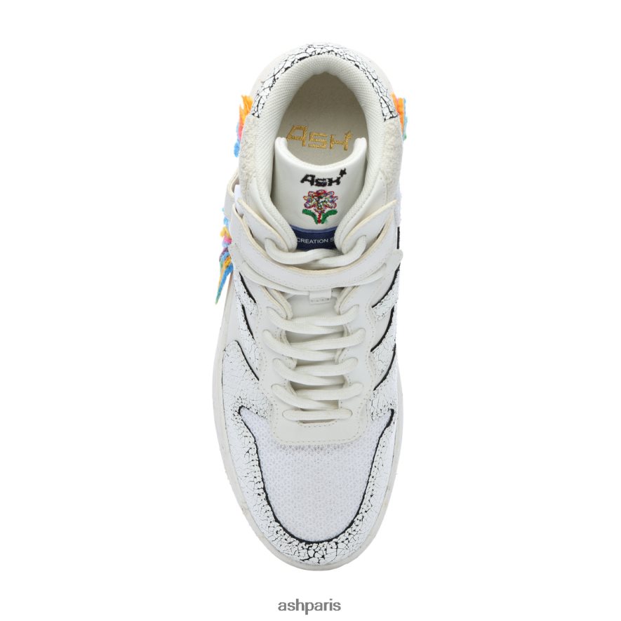 femmes ASH blanc/multicolore baskets montantes arc-en-ciel parker 6H8D0016