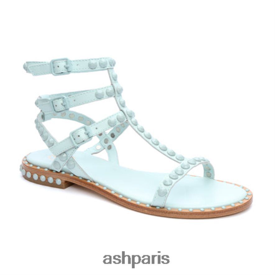 femmes ASH bleu brumeux/bleu brumeux sandale plate à clous ton sur ton play bis 6H8D0059