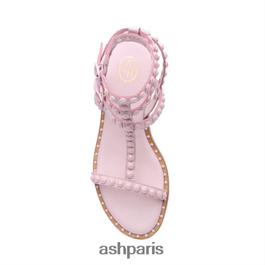femmes ASH cristal rose sandale plate à clous ton sur ton play bis 6H8D0058
