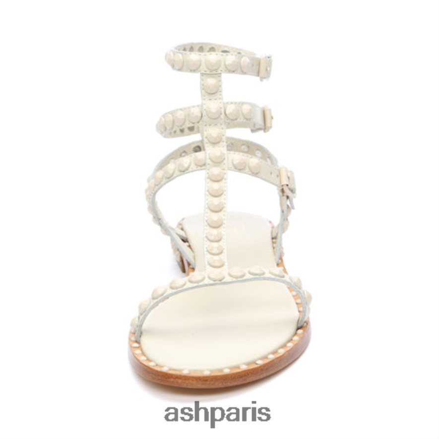 femmes ASH talc sandale plate à clous ton sur ton play bis 6H8D0060