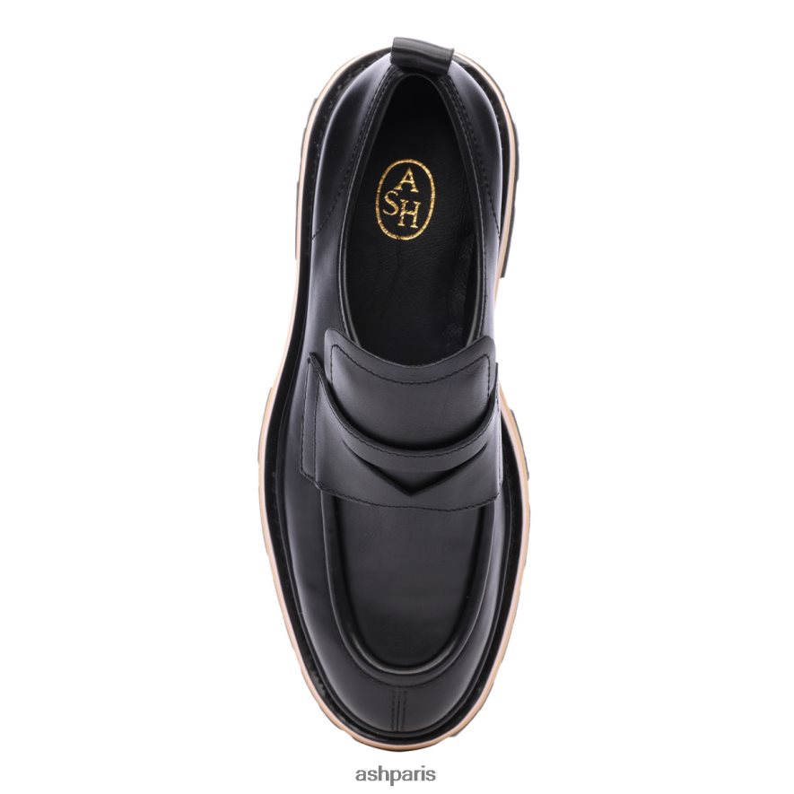femmes ASH talc/noir genial bis mocassins à plateforme 6H8D001